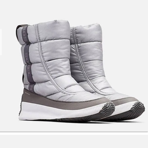 Sorel Out N About Puffy Mid Pure Silver Size 7 - Picture 1 of 5